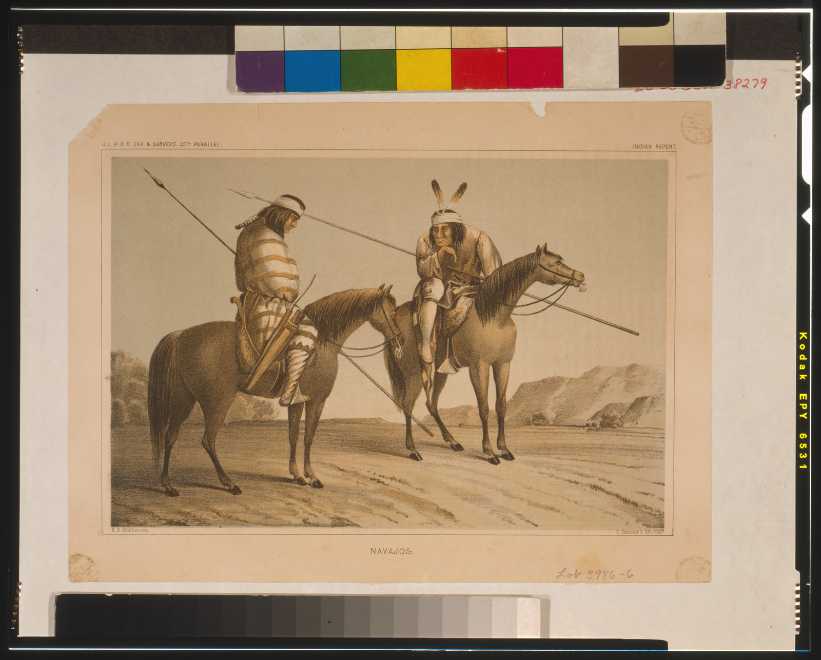 Navajos / H.B. Mollhausen; T. Sinclair's lith., Phila., Phila. : T. Sinclair's lith., [ca. 1855] — antique lithograph