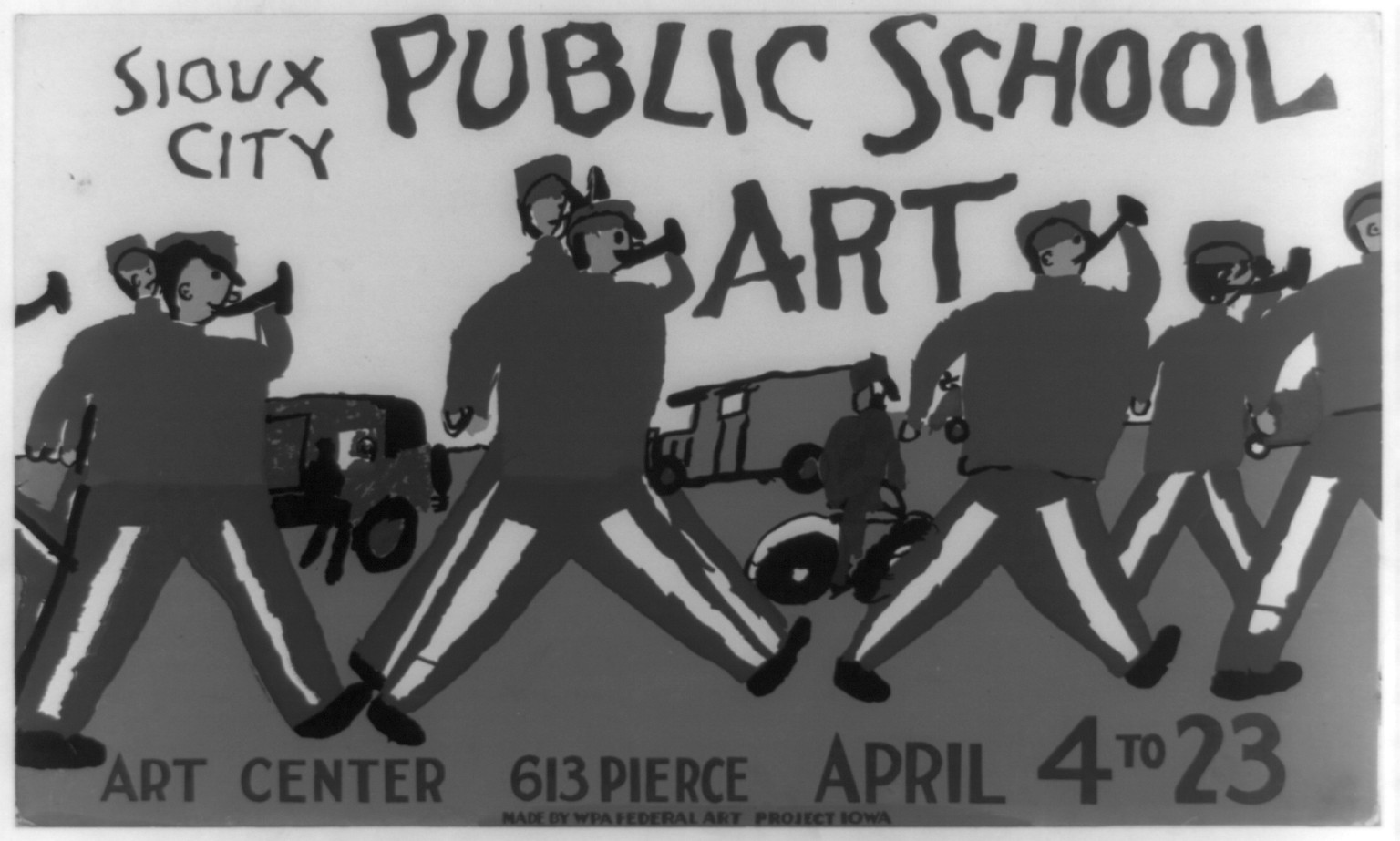 Public school art Sioux City Art Center / made by WPA Federal Art Project Iowa., 1936 — vintage poster