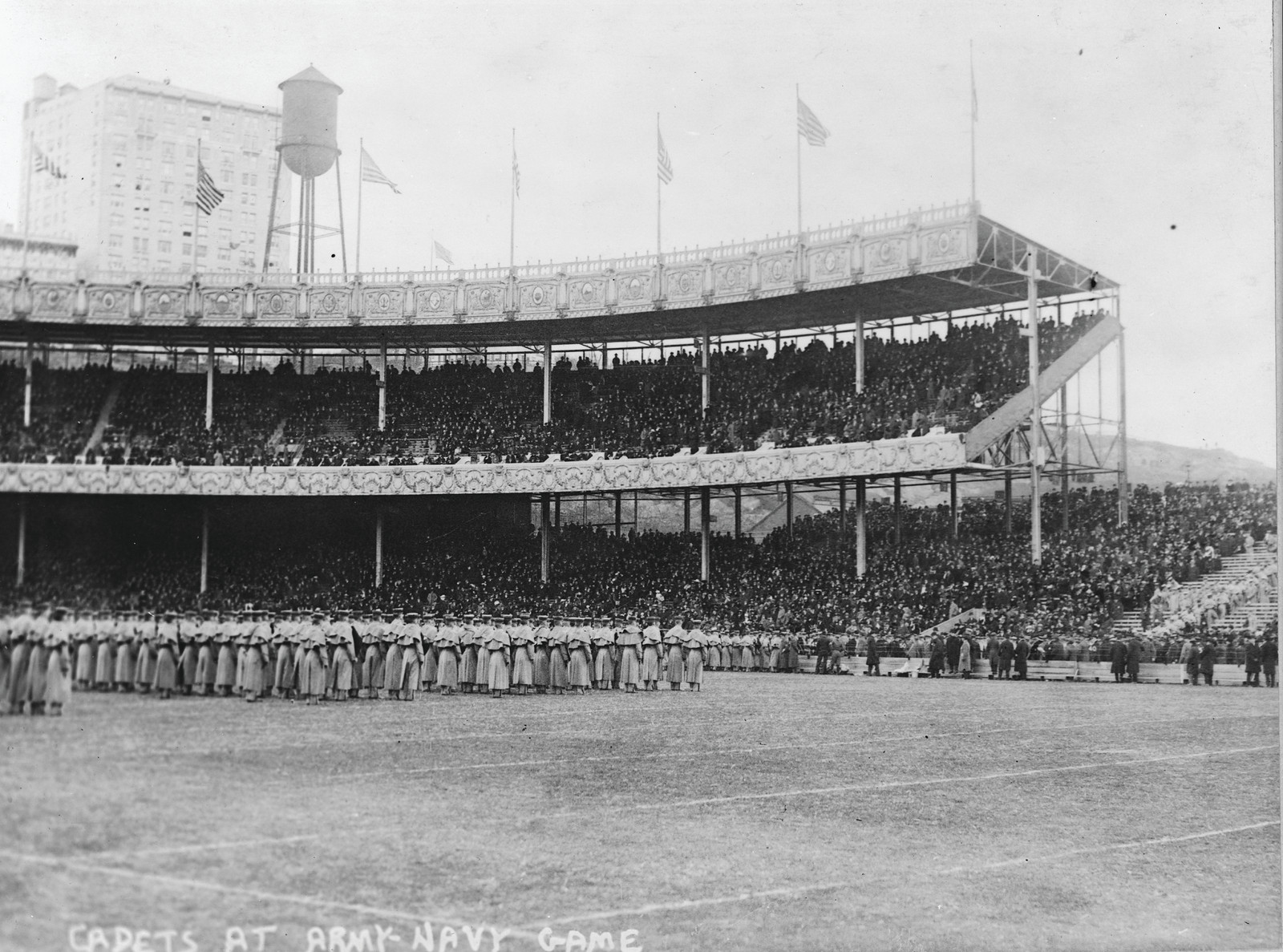 Cadets at Army-Navy game, 1916 Nov. 25. — historic photograph