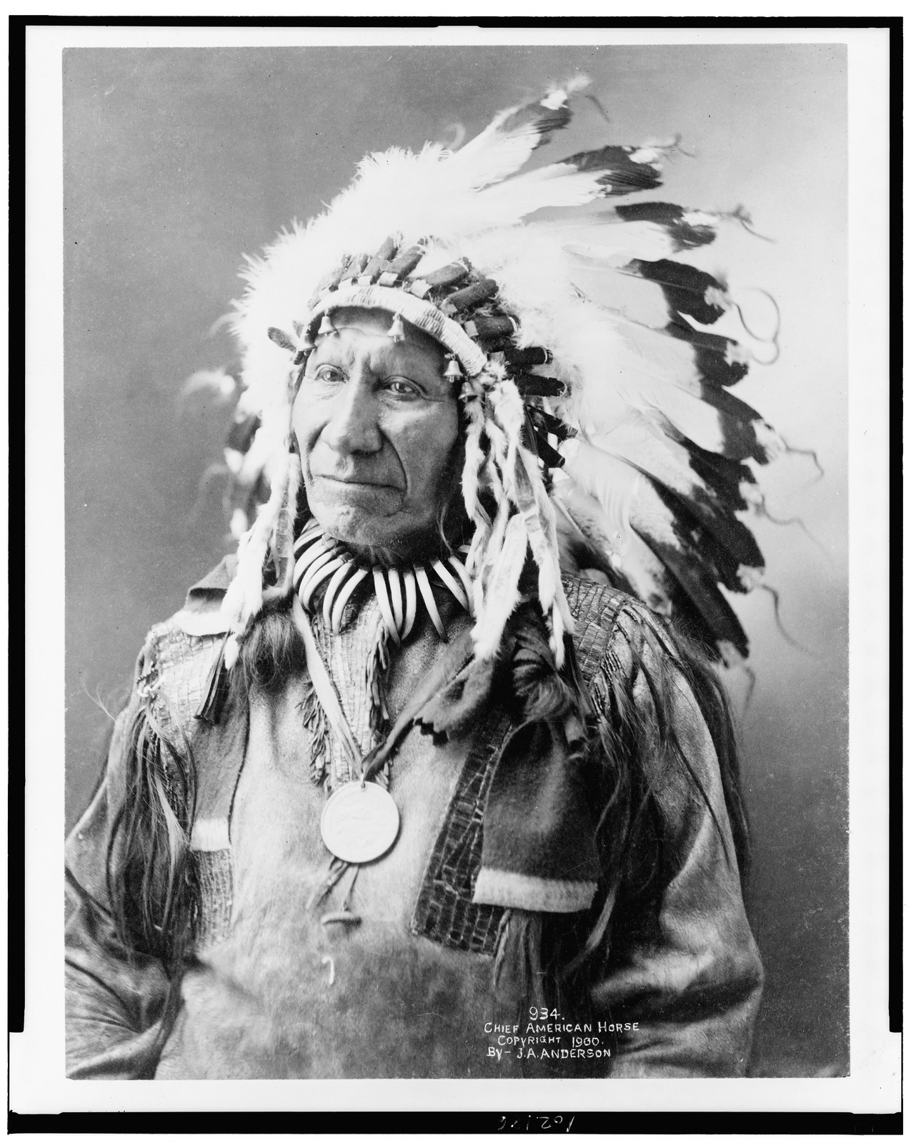 Chief American Horse, c1900. — historic photograph