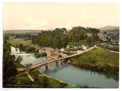 Dinham Bridge and Ludlow England
