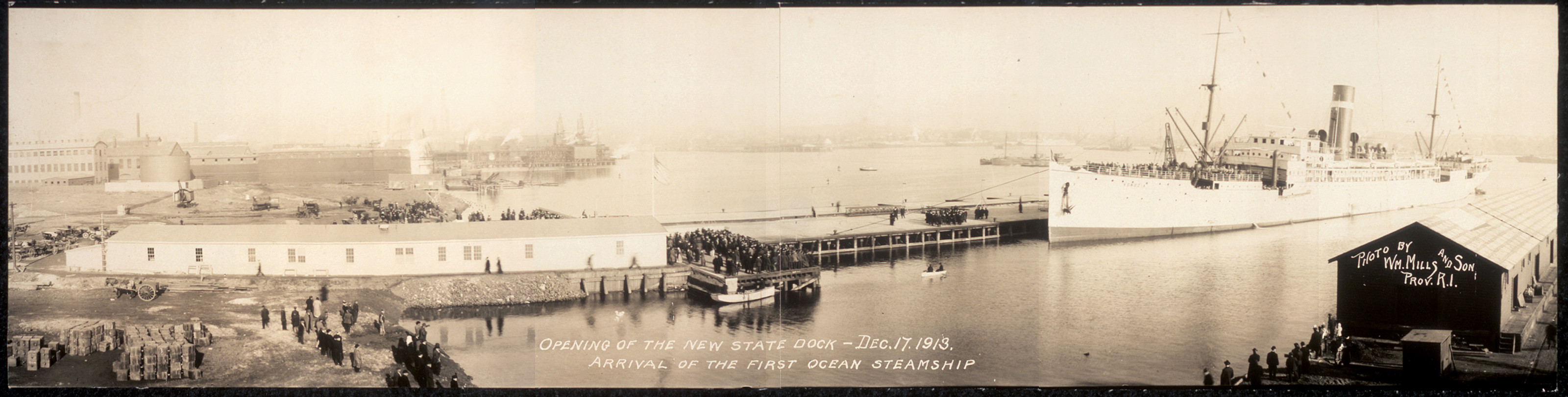 Opening new dock, Providence 12-17-13, Rhode Island, 1913 — historic image
