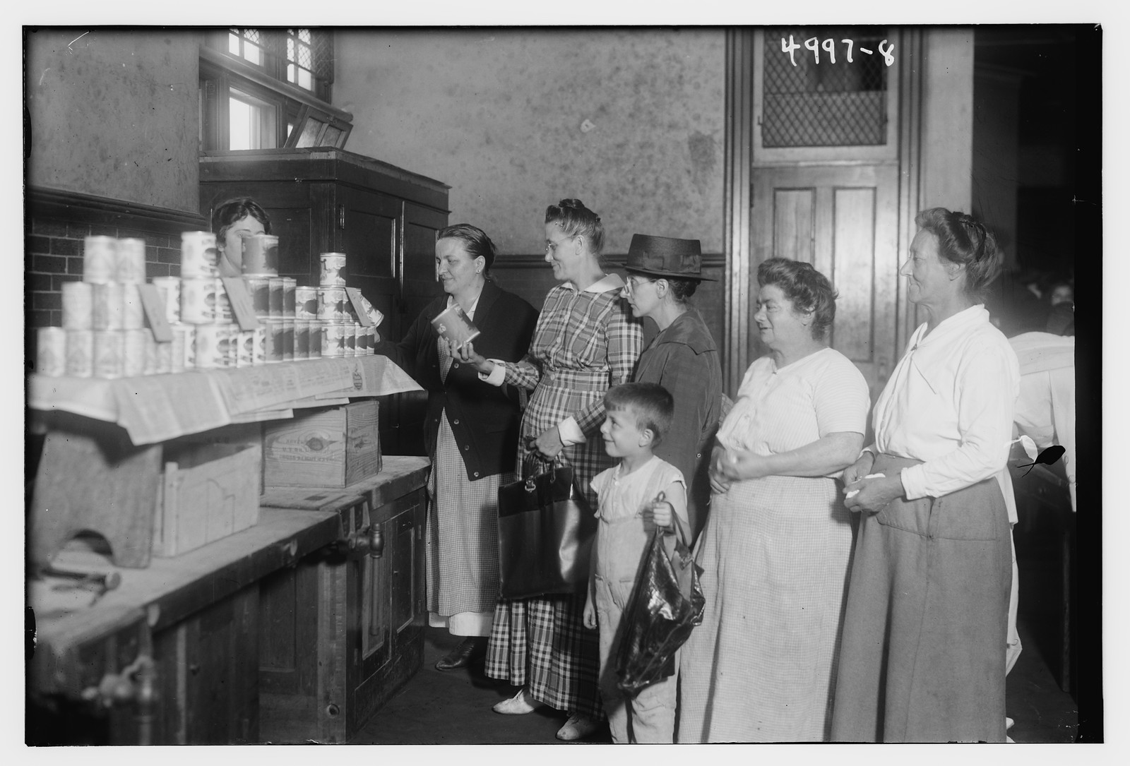 Canned goods, n/a — historic photograph