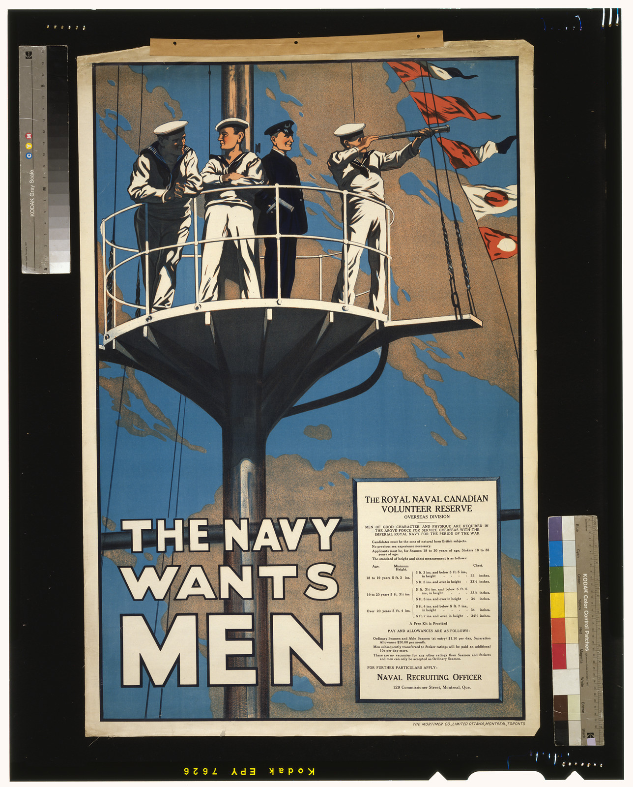 The navy wants men, 1915 — vintage poster