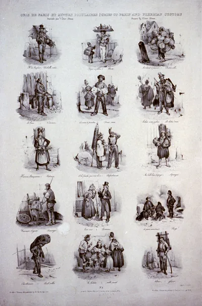 Cris de Paris et moeurs polulaires nos. 1 & 2. Cries of Paris and plebeian customs
