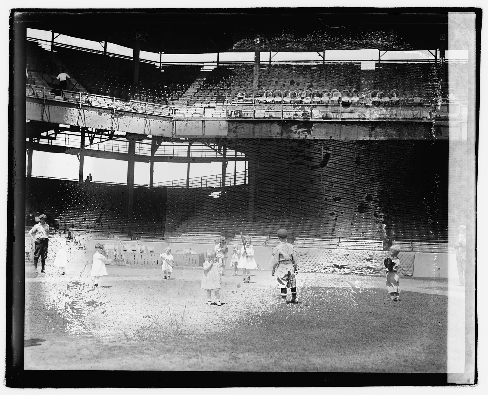 [Children playing baseball], [1921] — historic photograph