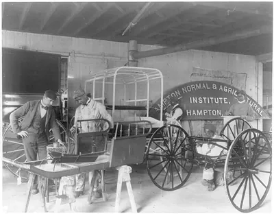 [Hampton Institute, Va., 1899 - Classroom scenes - painting carriages]