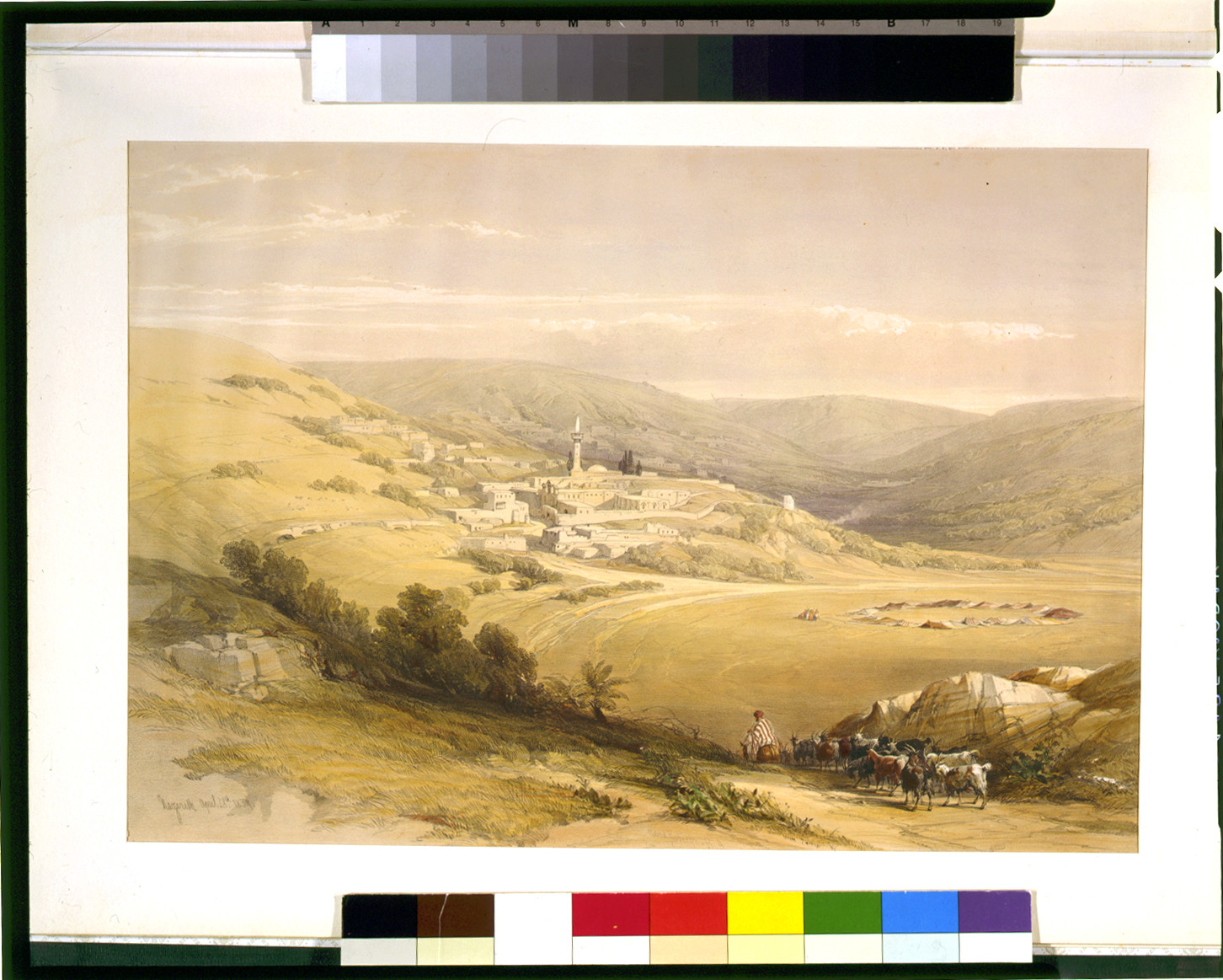 Nazareth April 28th 1839, [published 1842] — antique lithograph