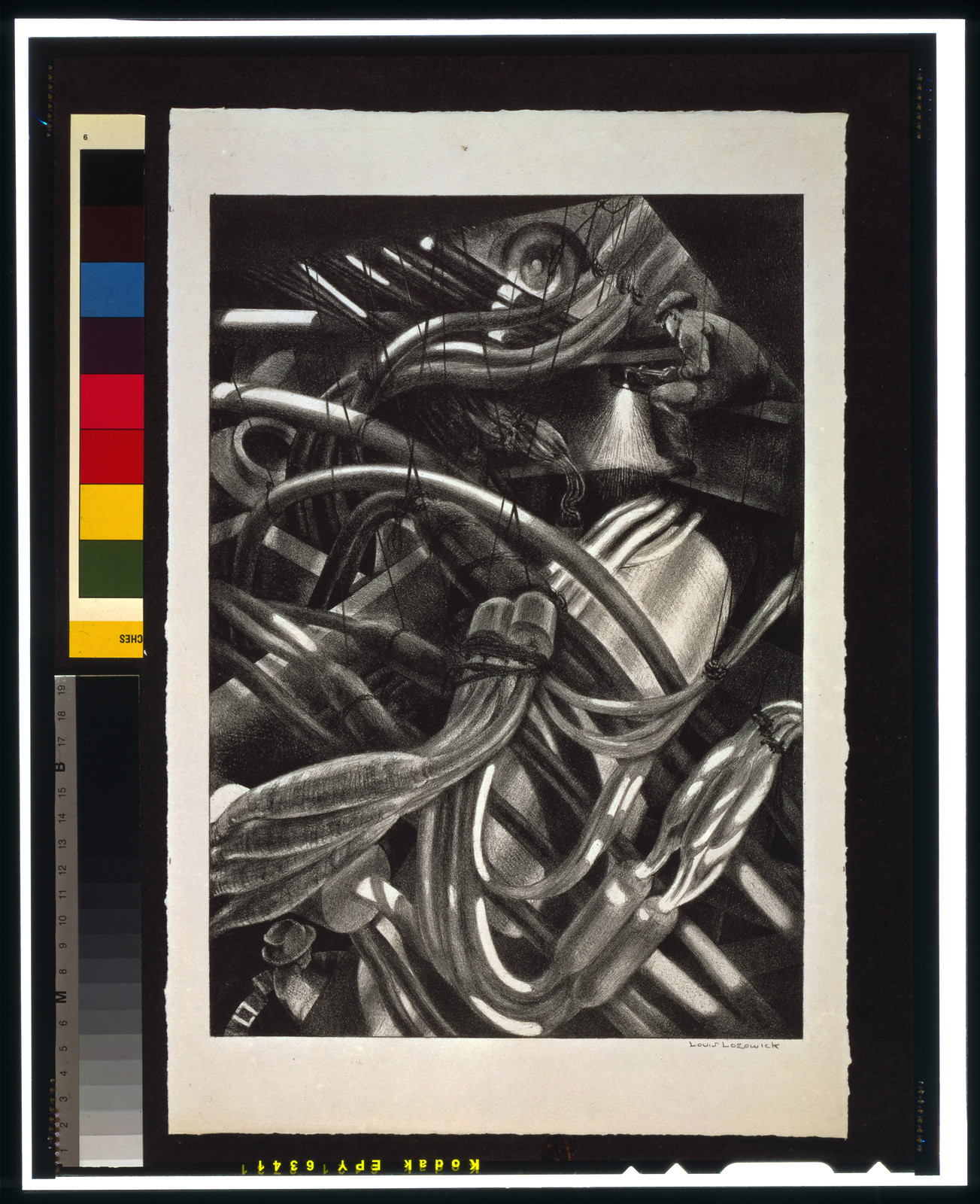 [Guts of Manhattan] / Louis Lozowick., [1939] — antique lithograph