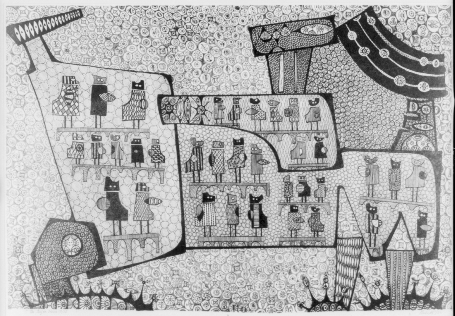 The Trojan horse — antique lithograph