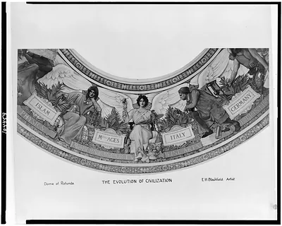 The Evolution of civilization, dome of rotunda / E.H. Blashfield, artist.