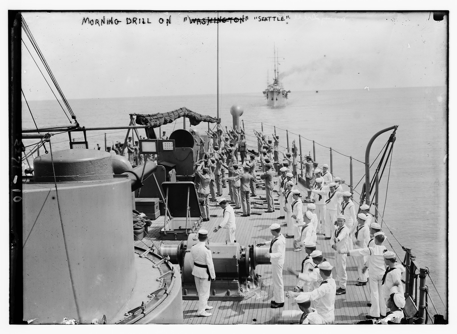 Morning drill-SEATTLE, n/a — historic photograph