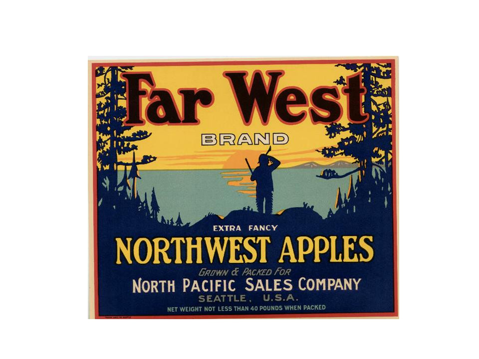 Far West Brand Northwest Apples crate label — historic image