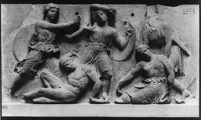 South frieze of Temple of Apollo at Bassal near Phigalia, Greece