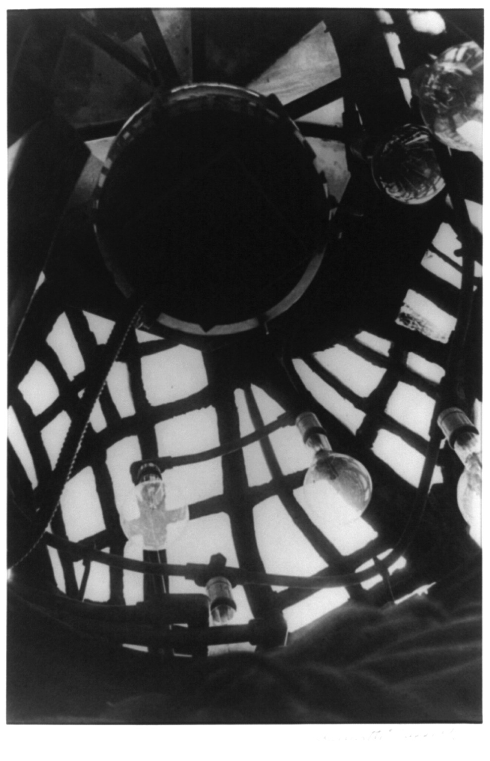 [Statue of Liberty: Lights inside torch (III, 7)], [no date recorded on caption card] — historic photograph