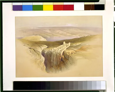 The Dead Sea looking towards Moab April 4th 1839 / David Roberts, R.A.