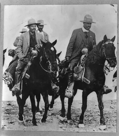 Villa, accompanied by Gen. Rodriguez, starting out on the charge that precipitated the great fight