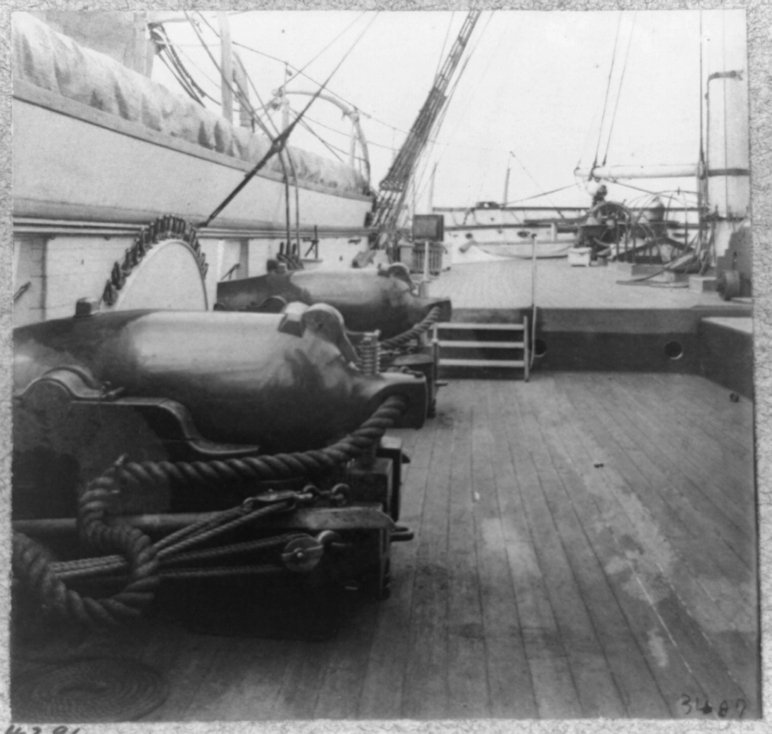 On deck of the U.S.S. Pawnee--off Charleston, S.C., [photographed between 1861 and 1865, printed later] — historic photograph