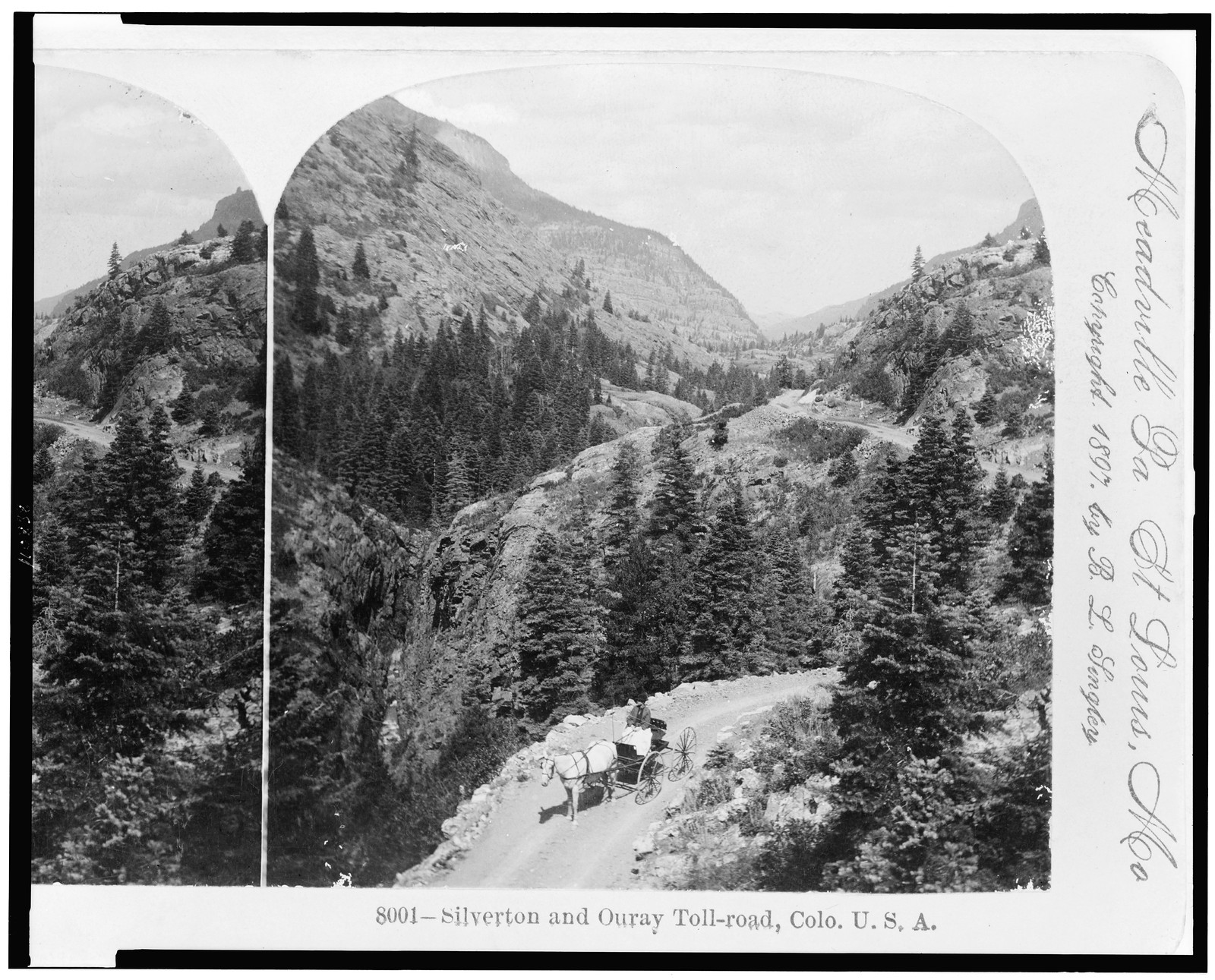 Silverton and Ouray toll-road, Colo., U.S.A., Meadville, Pa. : Keysone View Company, manufacturers and publishers, c1897. — historic photograph
