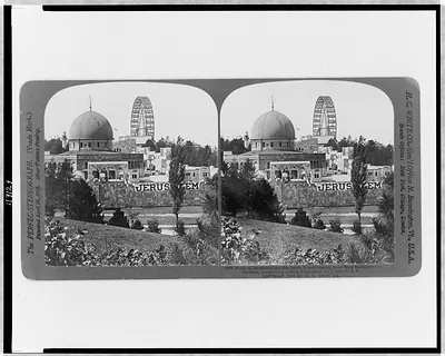 Walls of Jerusalem and the ferris wheel looking from west restaurant pavilion Louisiana Purchase Exposition St. Louis U.S.A.