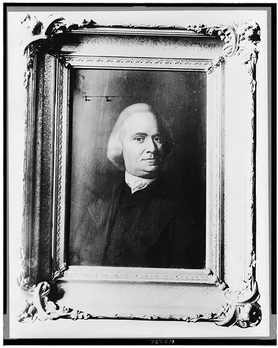 [Samuel Adams, head-and-shoulders portrait, facing right]