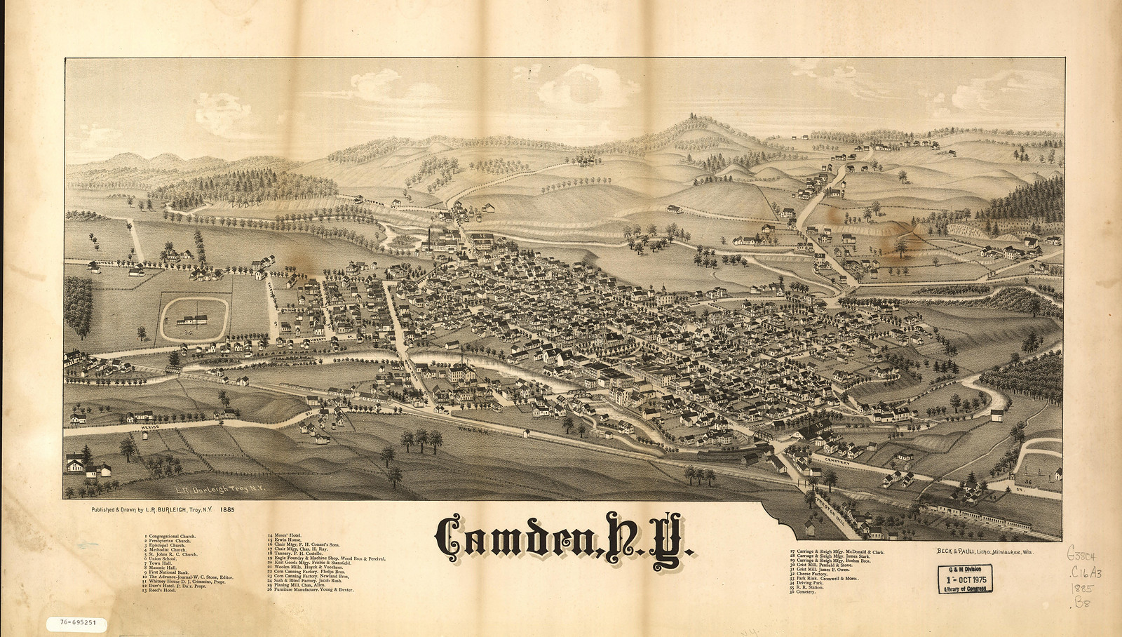 Camden, New York, 1885, 1885 — antique map