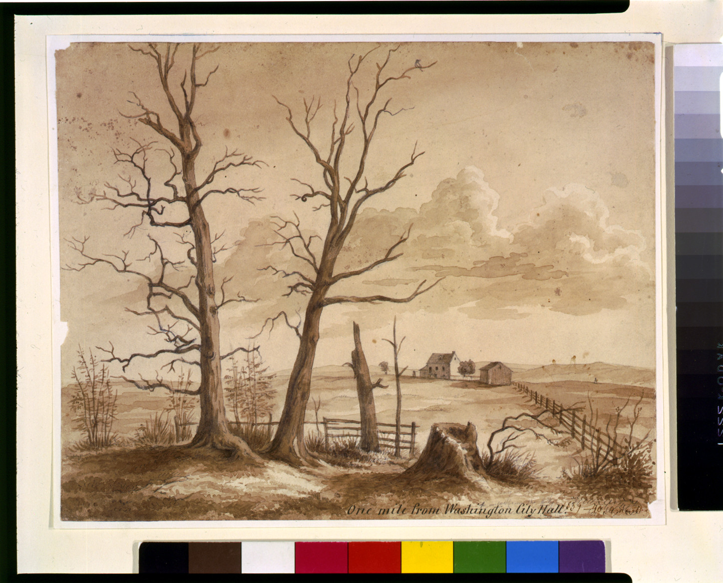 One mile from Washington City Hall, [1839 or 1840] — historic drawing