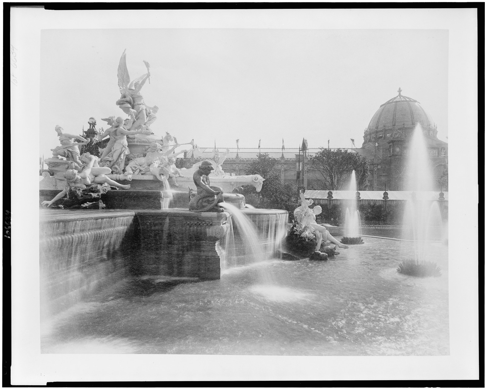 [Fountain Coutan looking toward the Palace of Liberal Arts, Paris Exposition, 1889], [1889] — historic photograph