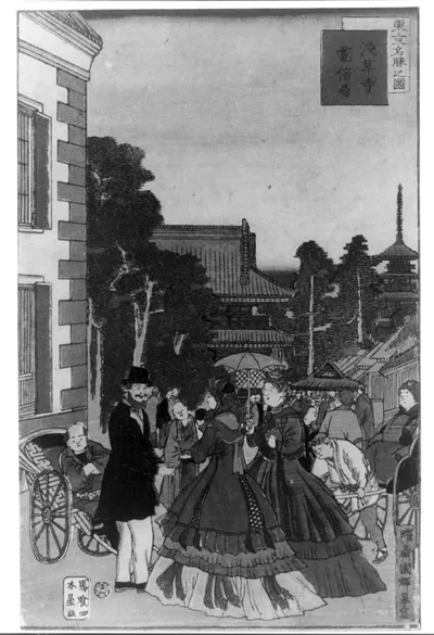 Tokyo meisho no zu - Asakusa dera denshinkyokuTITLE TRANSLATION:Scenic places in Tokyo - Asakusa telegraph bureau.