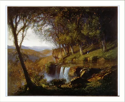 Falling Spring, Virginia / painted by Samuel Colman ; F. Jones.