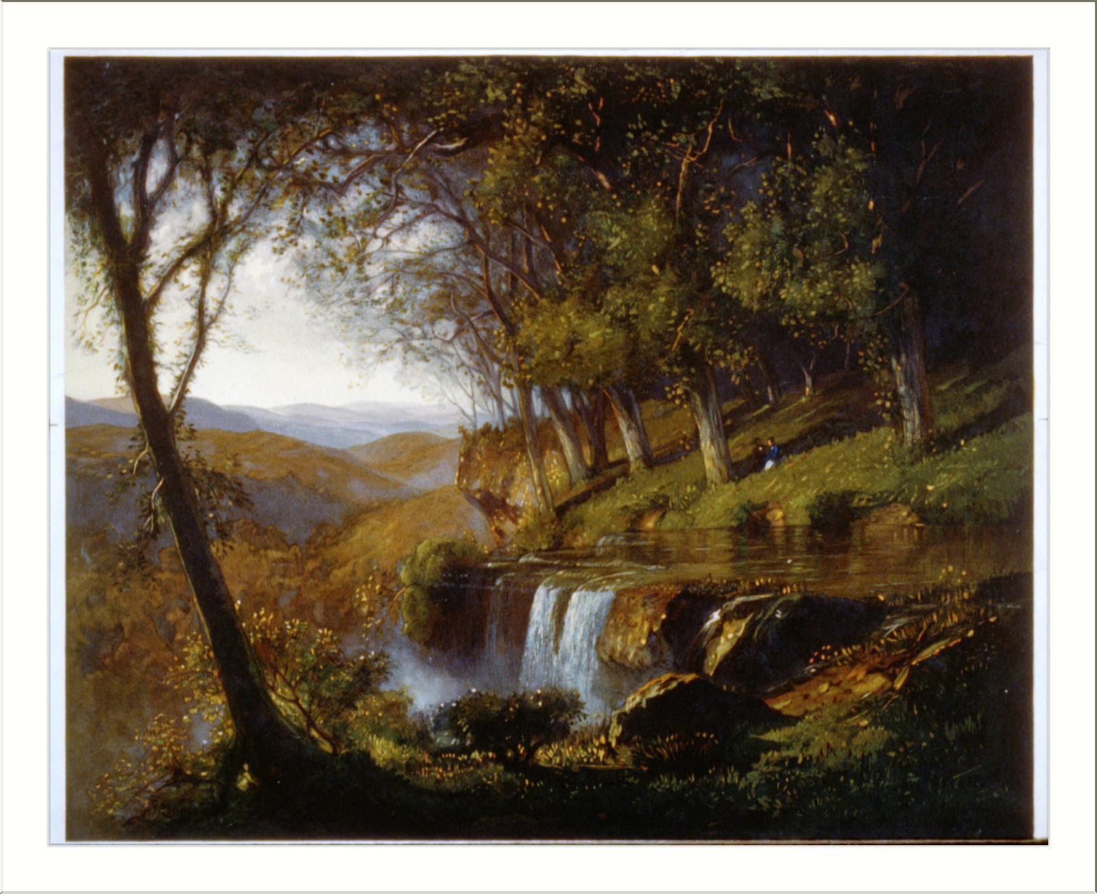 Falling Spring, Virginia / painted by Samuel Colman ; F. Jones., New York : Published by Currier & Ives, c1868. — antique lithograph