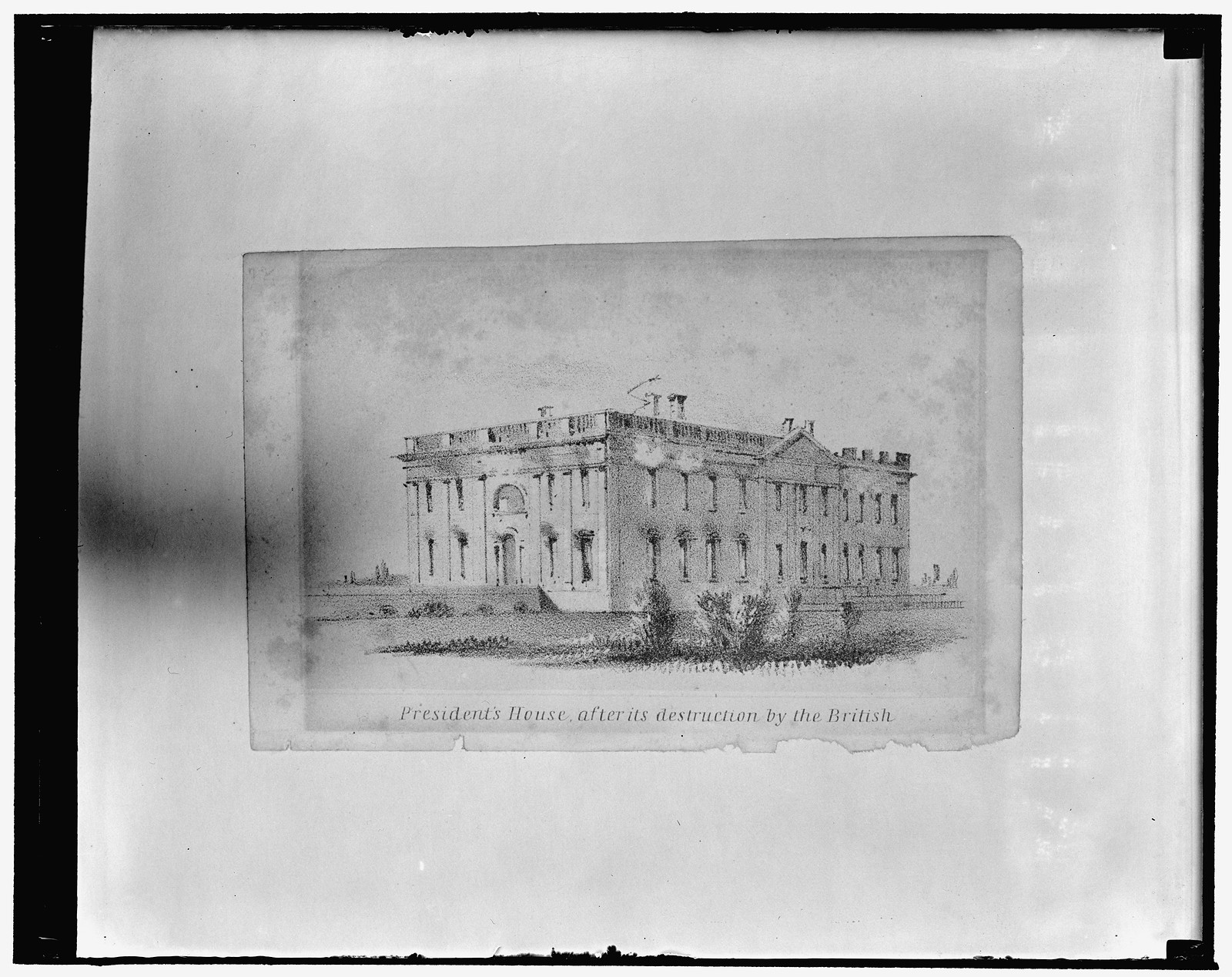 President's House, after its destruction by the British — historic image