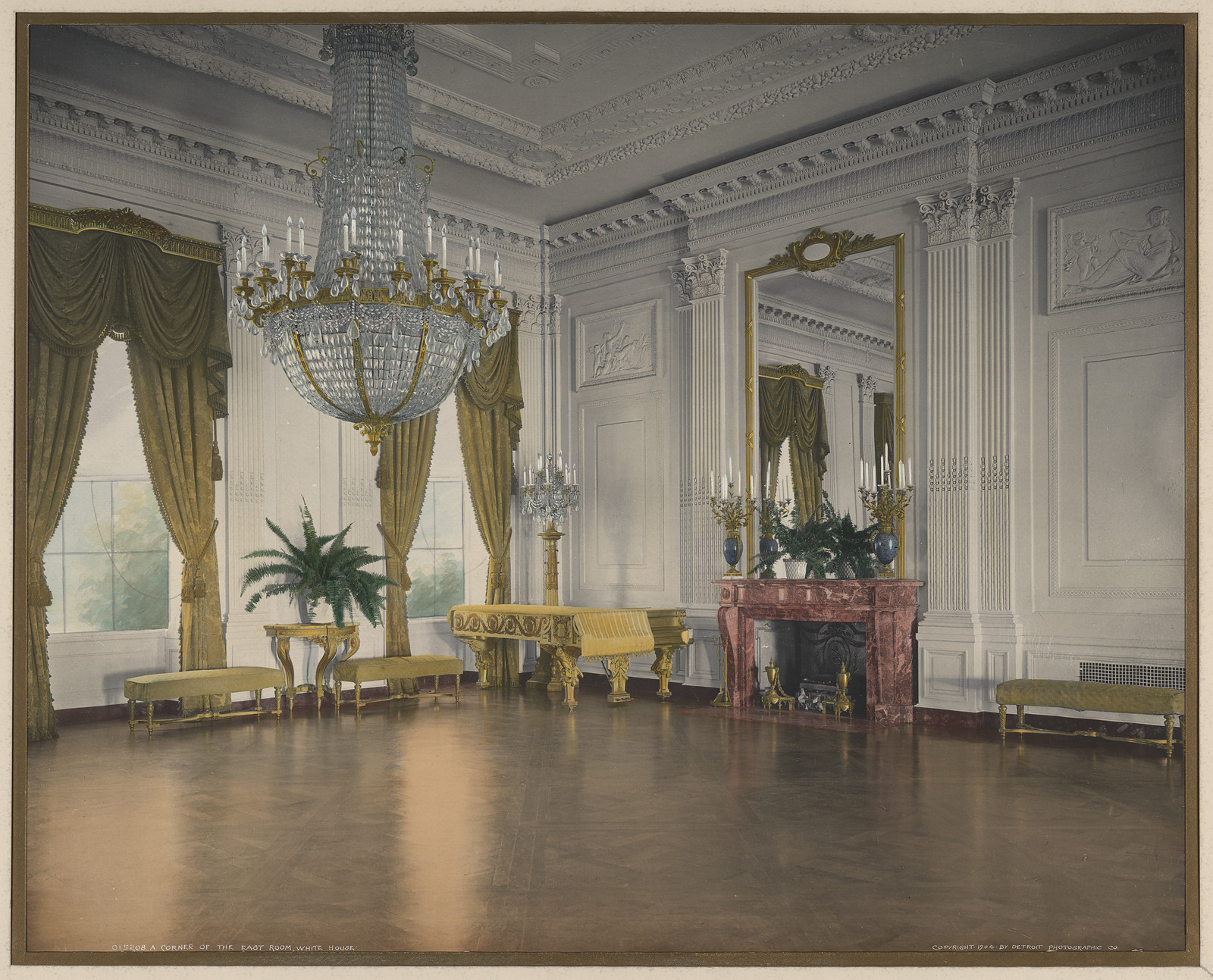 Corner of East Room, White House — historic image