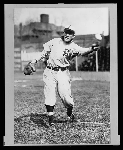 [Ed Killian, Detroit Baseball Club pitcher, full-length portrait, in uniform, throwing ball]