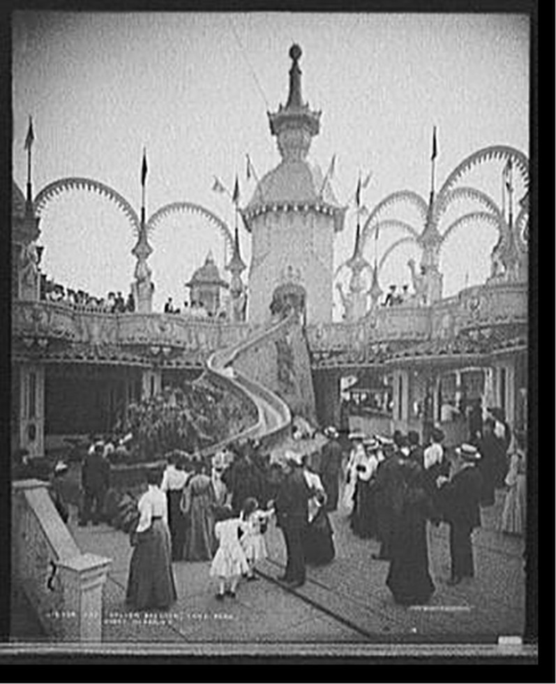 The Helter Skelter, Luna Park, Coney Island, N.Y., c1905. — historic photograph