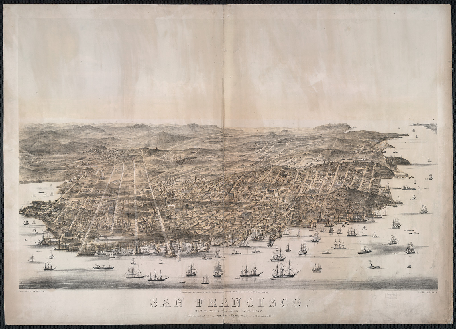 San Francisco, Bird's Eye View — historic image