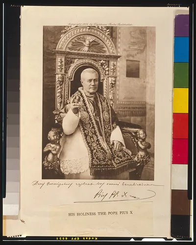 His holiness the Pope Pius X