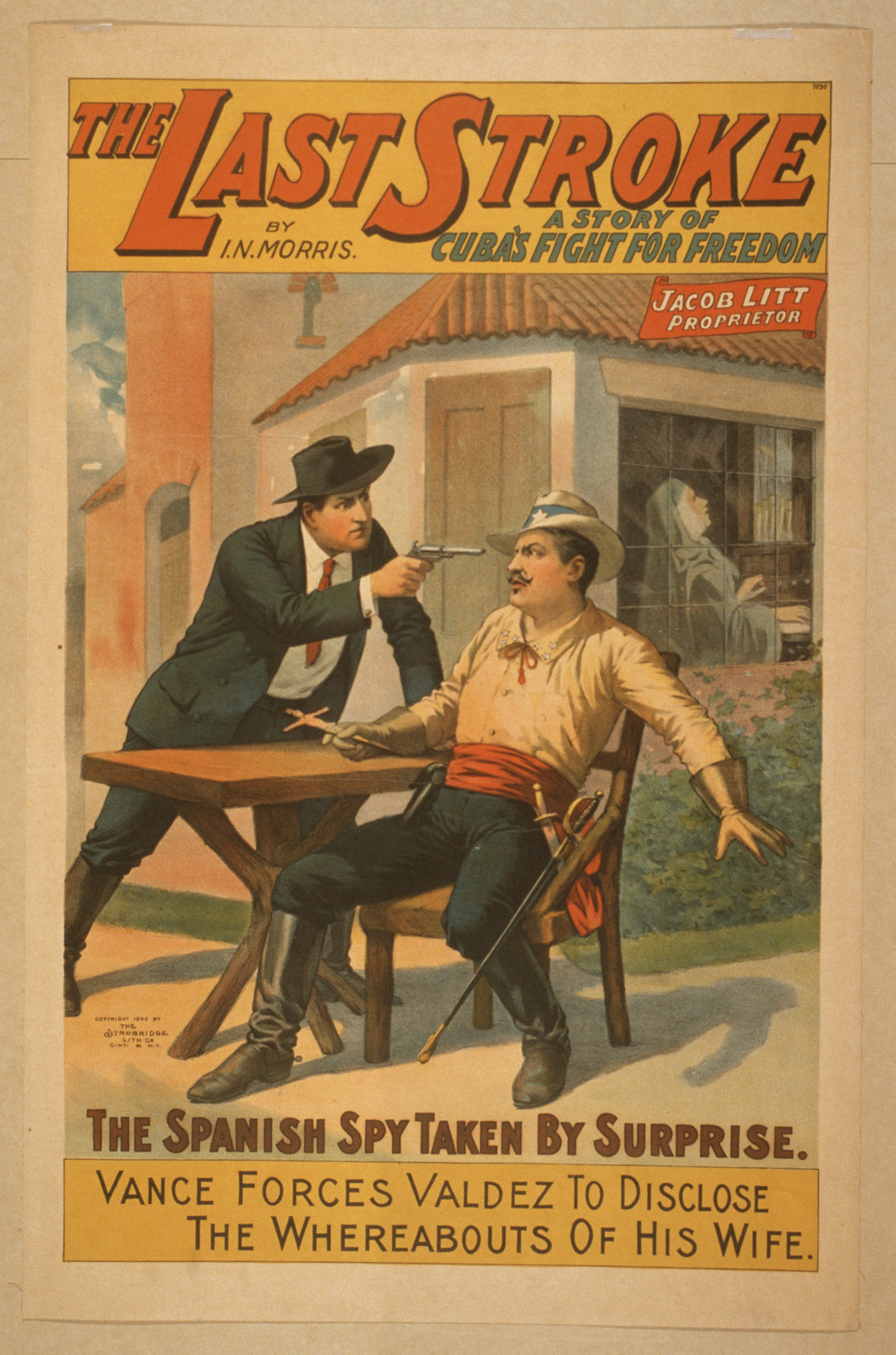The Last Stroke by I.N. Morris: Cuba's Fight for Freedom poster — vintage poster