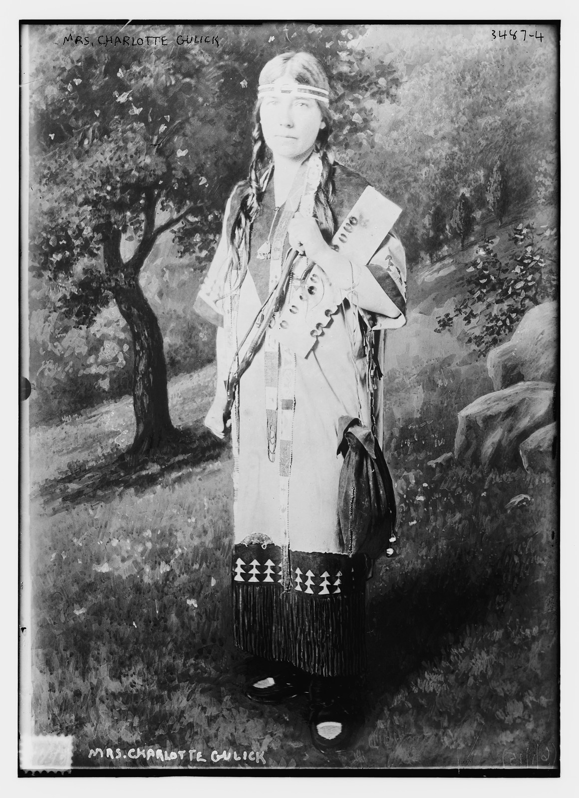 Mrs. Charlotte Gulick -- American Indian dress, n/a — historic photograph