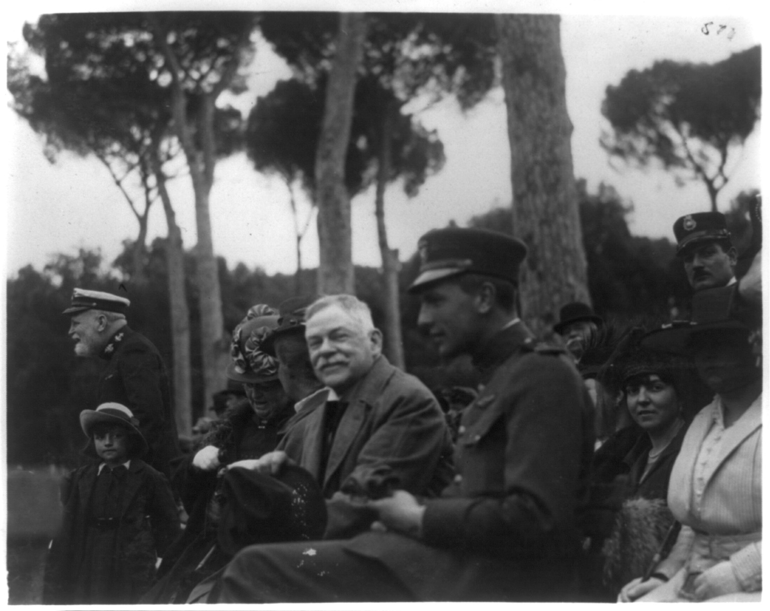 [Army and Navy baseball game, Rome, Italy; U.S. Ambassador Page and other spectators], [beteween 1914 and 1918] — historic photograph