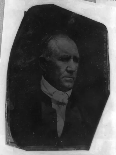 [Sam Houston, head-and-shoulders portrait, three-quarters to the right]