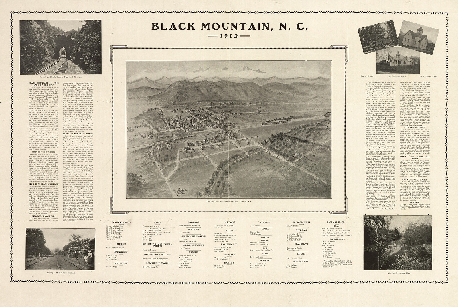 Black Mountain, North Carolina, 1912, 1912 — antique map