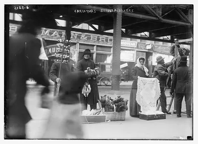 Christmas street peddlers