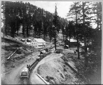 Swift's Station, Carson and Lake Bigler Road - eastern summit of Sierra Nevada Mountains