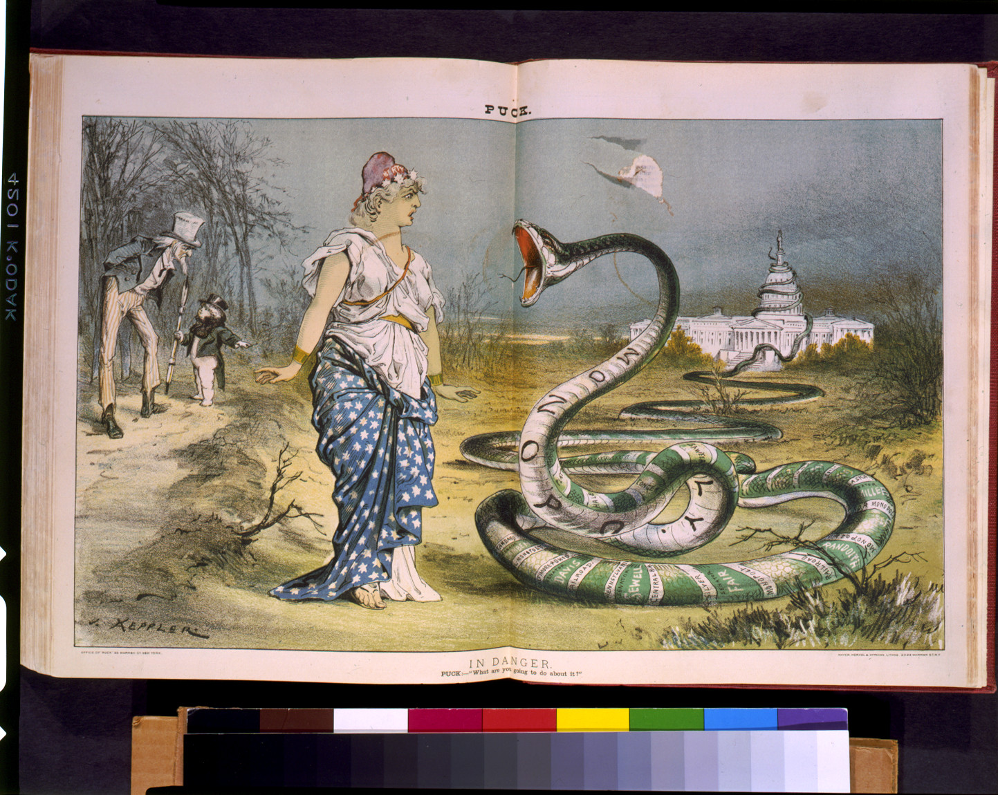 In danger. Puck: What are you going to do about it?" / Keppler.", [published 1881] — antique lithograph