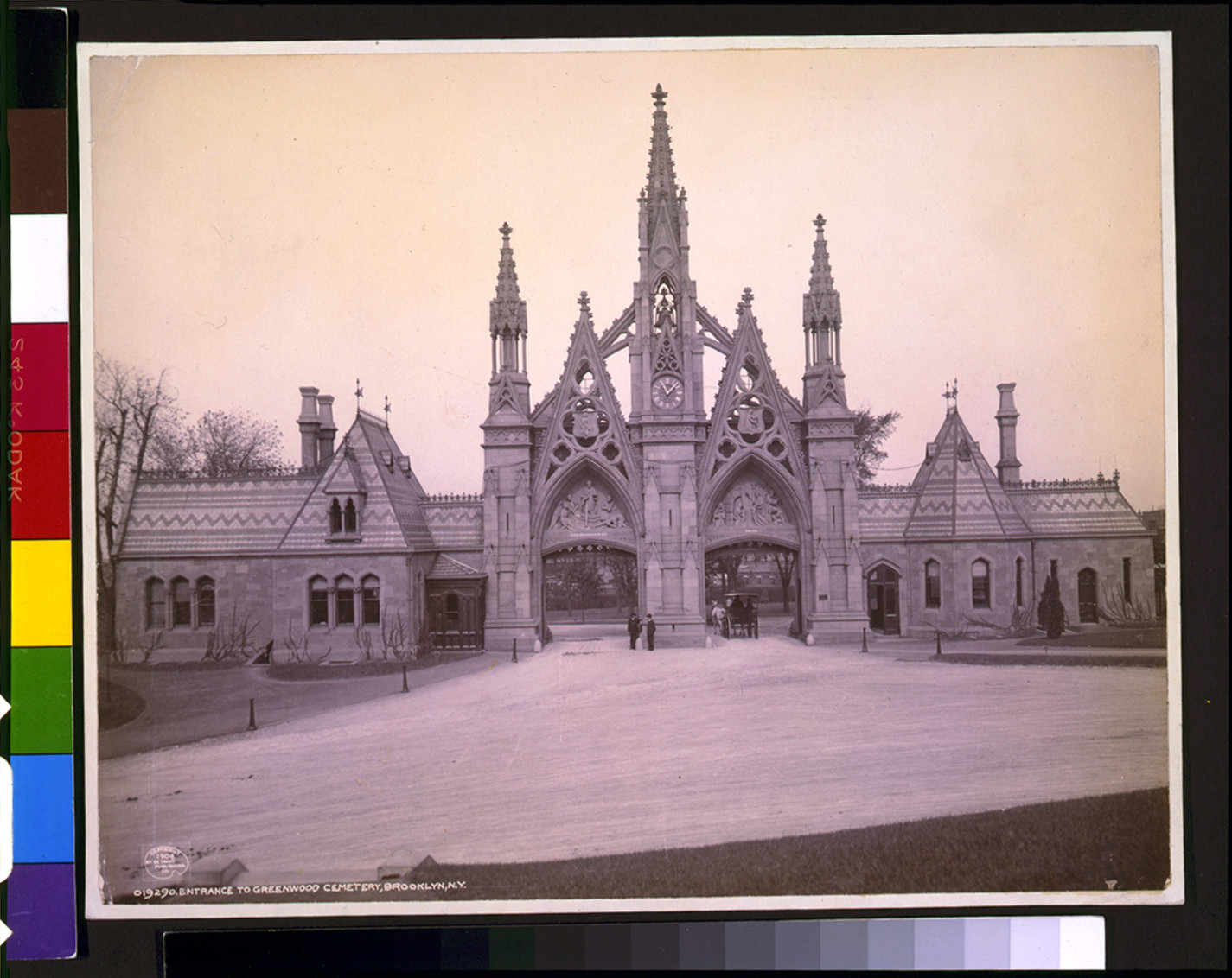 Entrance to Greenwood Cemetery, Brooklyn, N.Y., c1906. — historic photograph