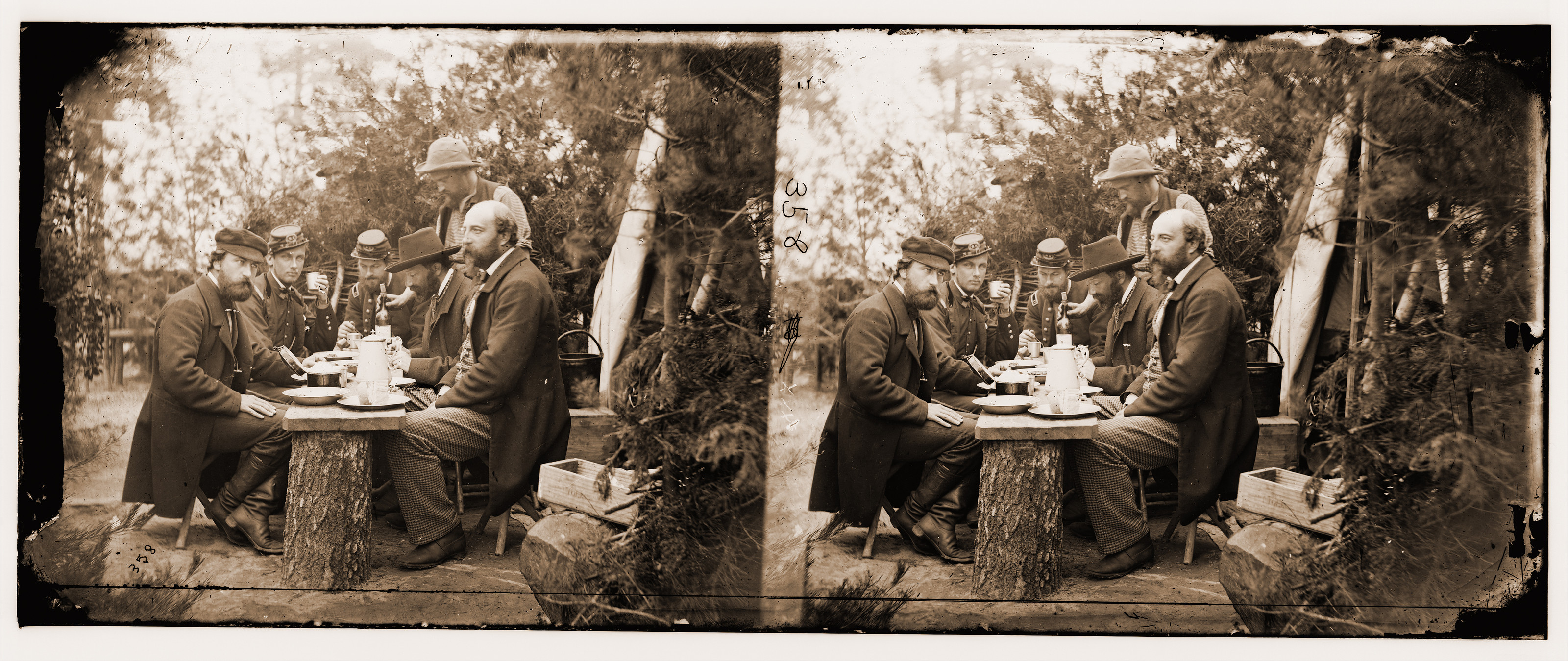 Yorktown Virginia (vicinity). Comte de Paris Duc de Chartres Prince de Joinville an, 1862 — historic photograph