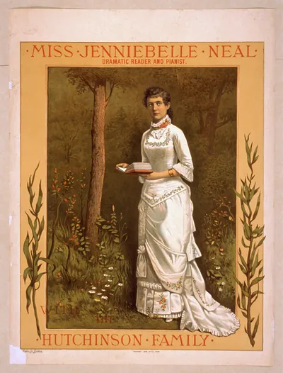 Miss Jenniebelle Neal, Dramatic Reader and Pianist, with Hutchinson Family