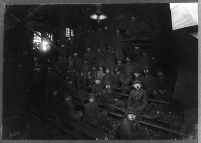 Noon hour in the Ewen Breaker, Pennsylvania Coal Co. Location: South Pittston, Pennsylvania.