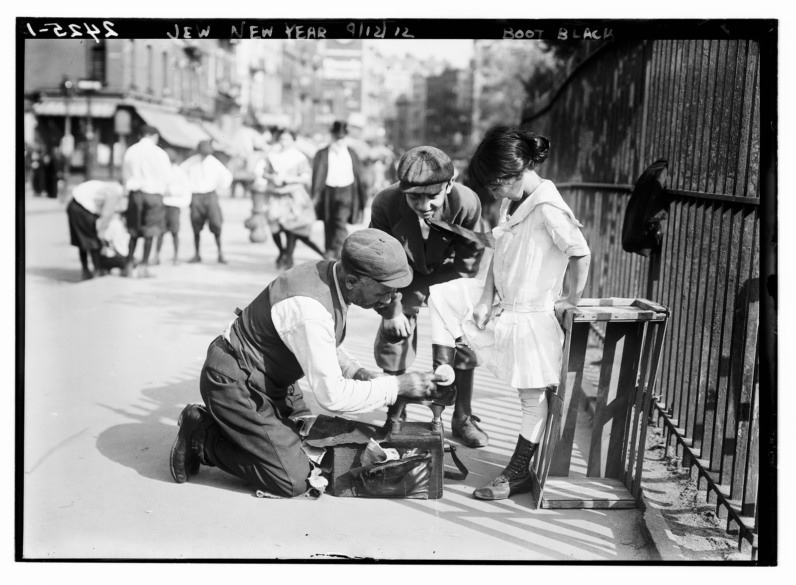Jew New Year - Boot Black, n/a — historic photograph
